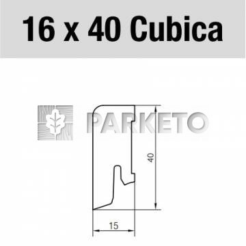 Soklová lišta PEDROSS Cubica 16 x 40 - Dub Alpino kartáčovaný, tmavé póry, lakovaný